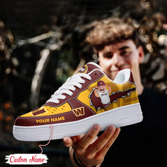 NFL Washington Commanders Custom Name Air Force 1 Sneaker AZBTAF1000059