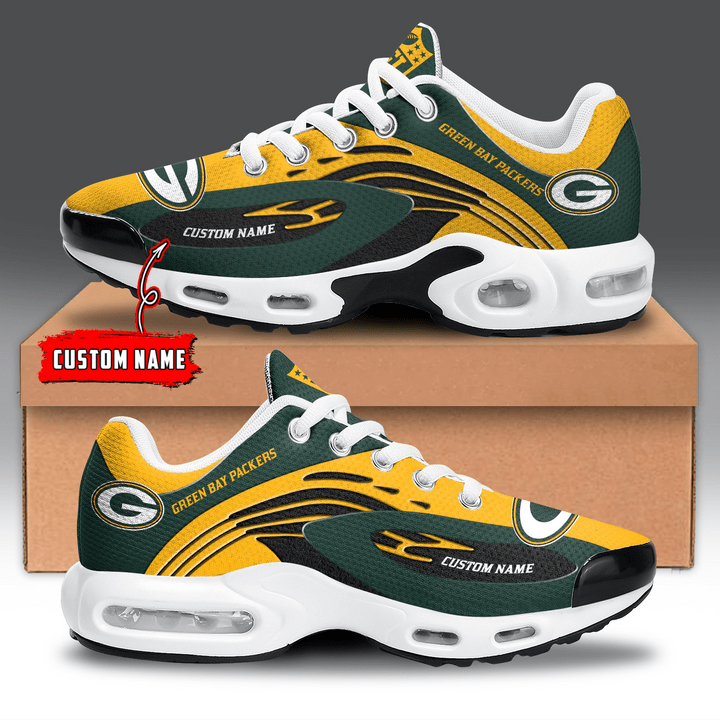 Green Bay Packers Personalized Plus T-N Youth Sneakers AZBTTNS000022