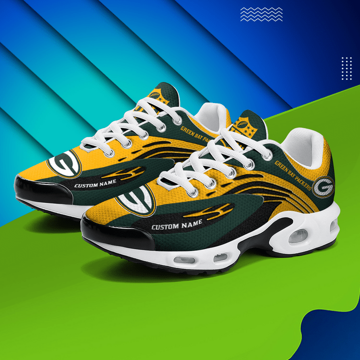 Green Bay Packers Personalized Plus T-N Youth Sneakers AZBTTNS000022