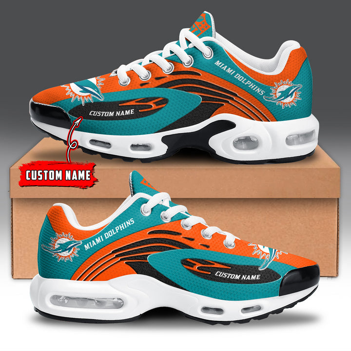 Miami Dolphins Personalized Plus T-N Youth Sneakers AZBTTNS000015