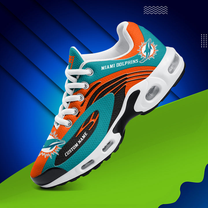 Miami Dolphins Personalized Plus T-N Youth Sneakers AZBTTNS000015