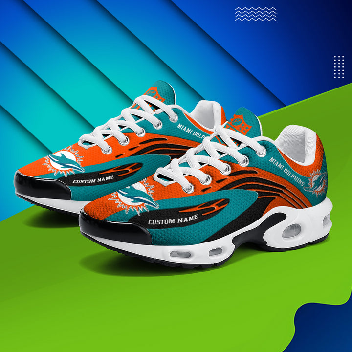 Miami Dolphins Personalized Plus T-N Youth Sneakers AZBTTNS000015