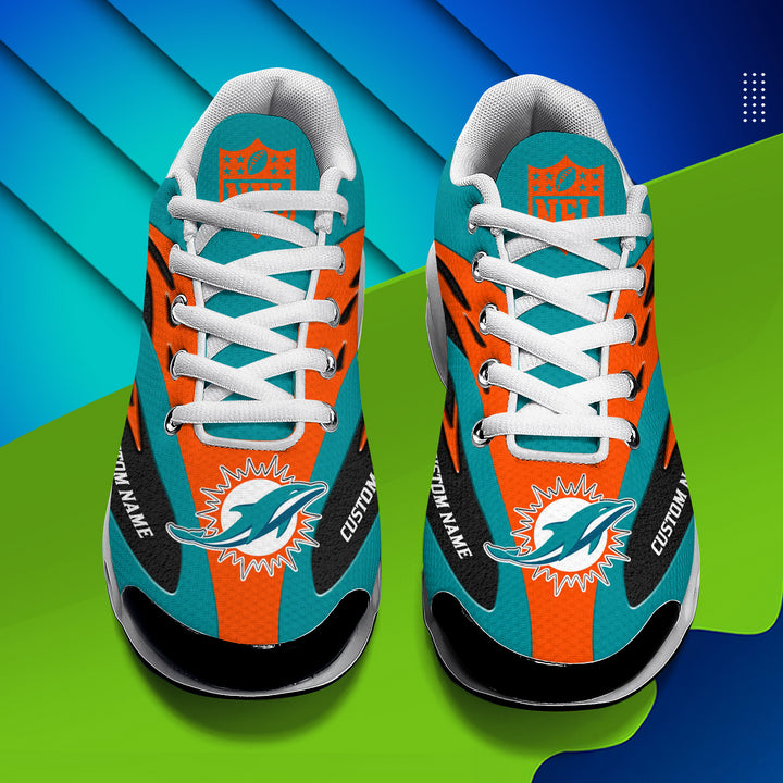 Miami Dolphins Personalized Plus T-N Youth Sneakers AZBTTNS000015