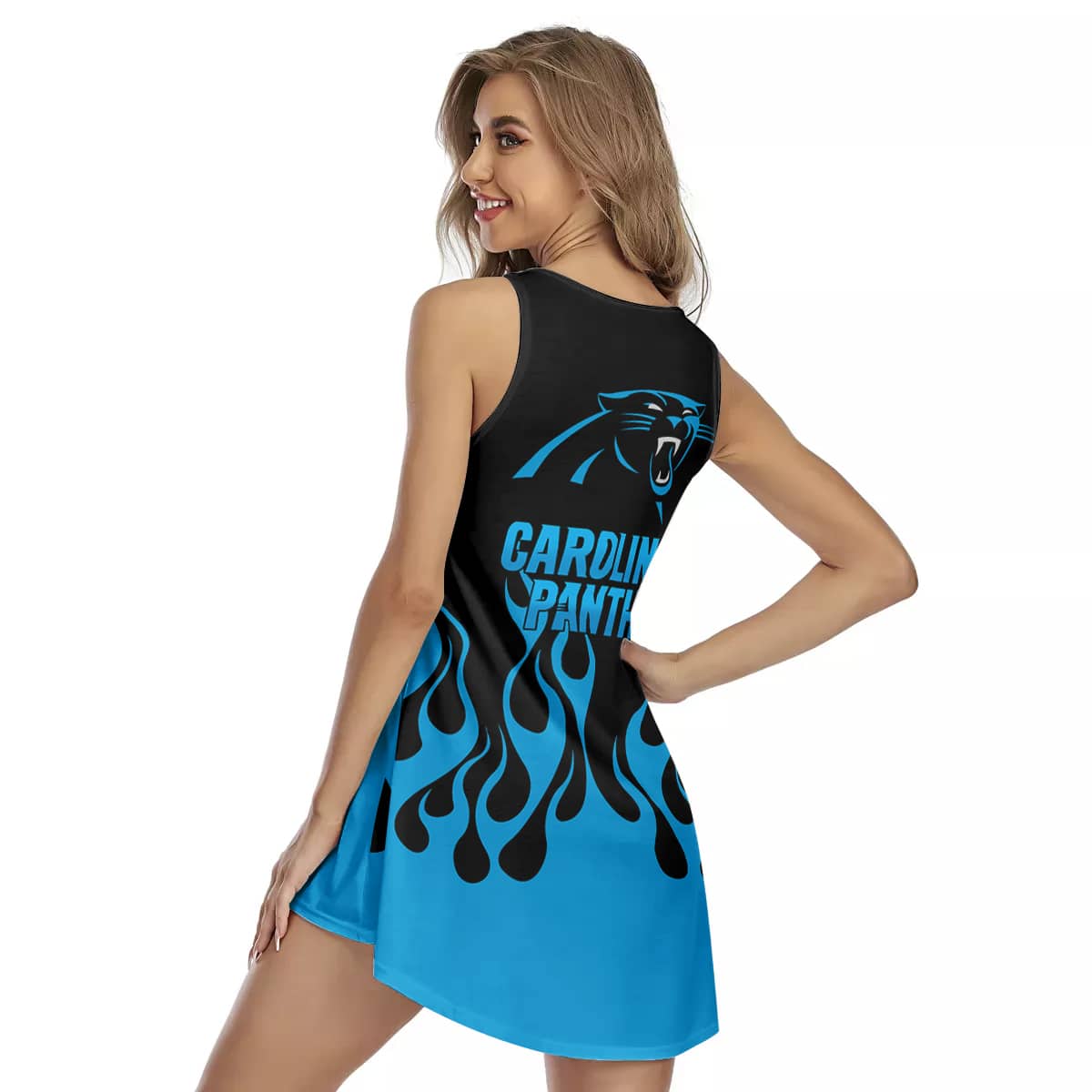 Carolina Panthers Summer Women Sleeveless Dress BG01