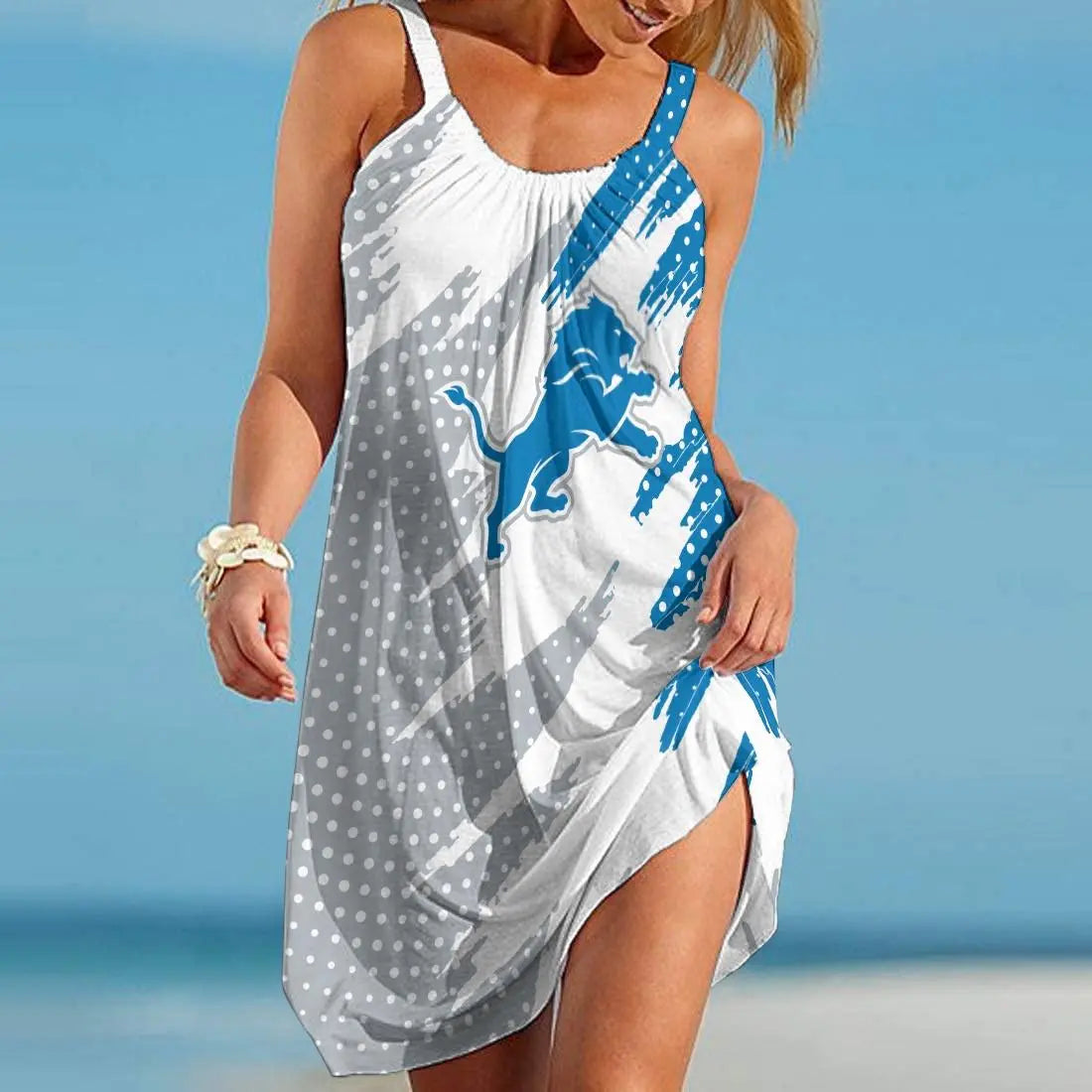 Detroit Lions Beach Dress BGSLLBD637