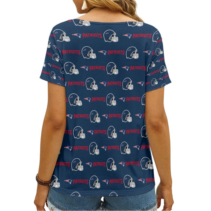 New England Patriots V-neck Women T-shirt