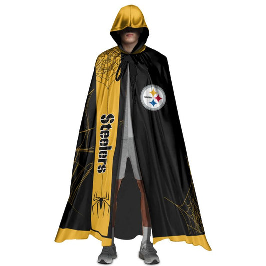 Pittsburgh Steelers Cowebs Pattern Halloween Limited Edition All-Over Print Halloween Cloak