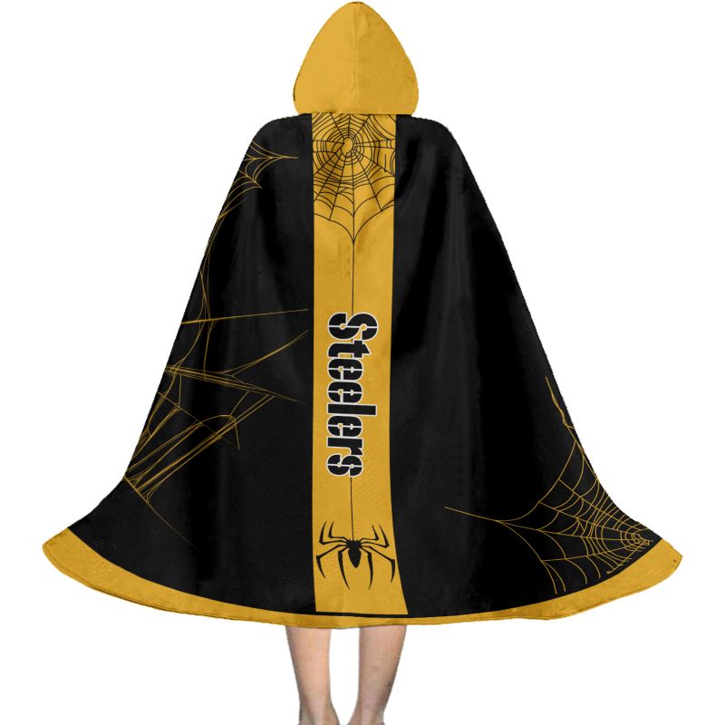 Pittsburgh Steelers Cowebs Pattern Halloween Limited Edition All-Over Print Halloween Cloak