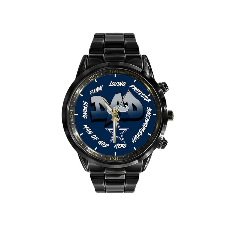 Dallas Cowboys Limited Edition Black Stainless Steel Watch For Father’s Day AZBTWA000003