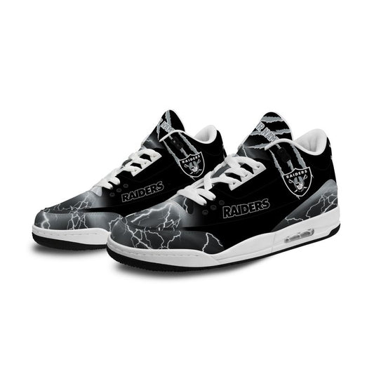 Las Vegas Raiders Basic Leather JD03 Shoes Men and Women AZBTAJ3000193