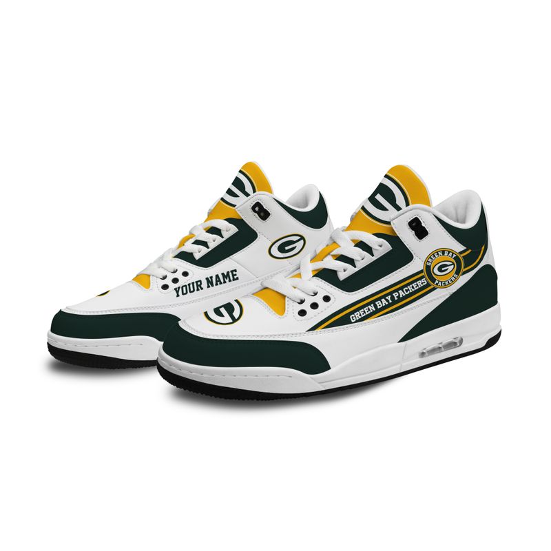 Green Bay Packers Basic White Genuine Leather JD03 Shoes Men and Women AZBTAJ3000069
