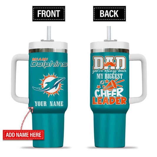 Miami Dolphins My Biggest Cheer Leader Gift For Father’s Day Limited Edition 40oz Tumbler AZBT40OZ000190