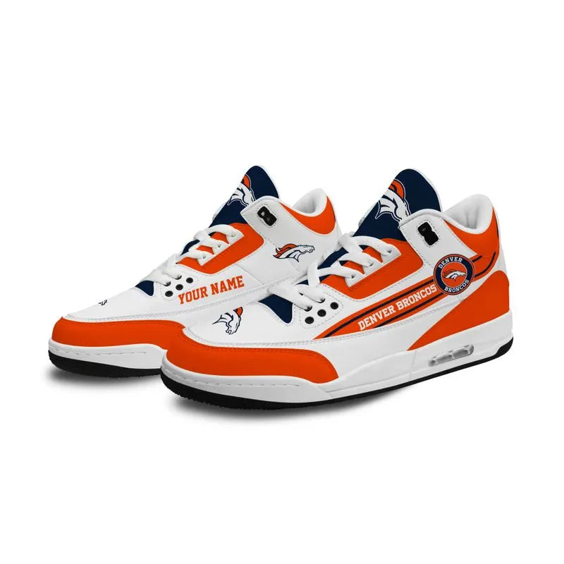 Denver Broncos Basic White Genuine Leather JD03 Shoes Men and Women AZBTAJ3000152