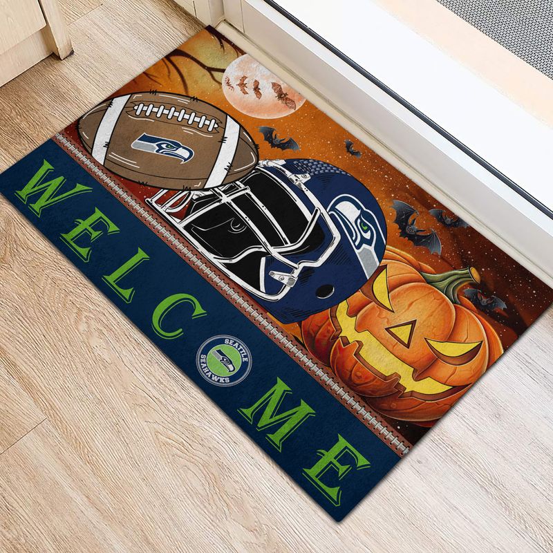 Seattle Seahawks Halloween Doormat New Collection AZBTDM000030