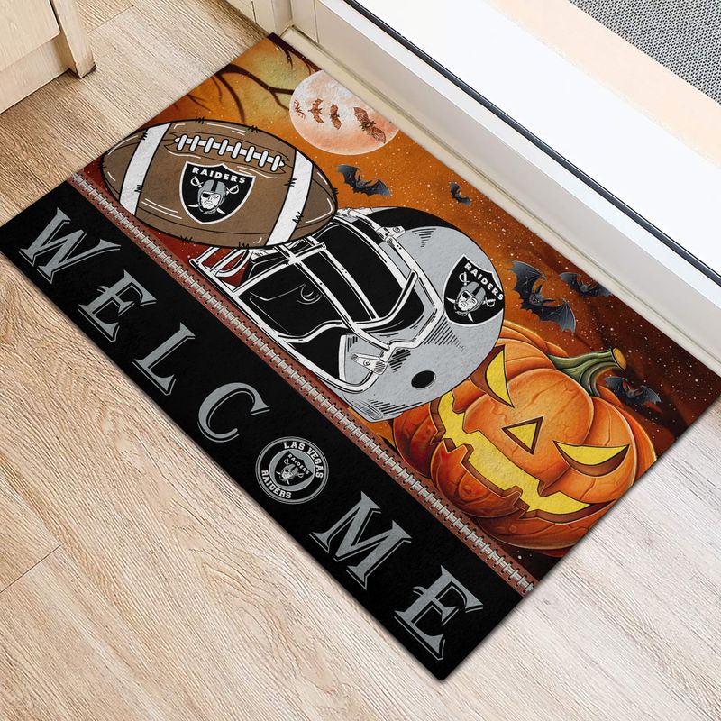 Las Vegas Raiders Halloween Doormat New Collection AZBTDM000011