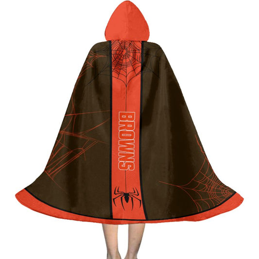Cleveland Browns Cowebs Pattern Halloween Limited Edition All-Over Print Halloween Cloak