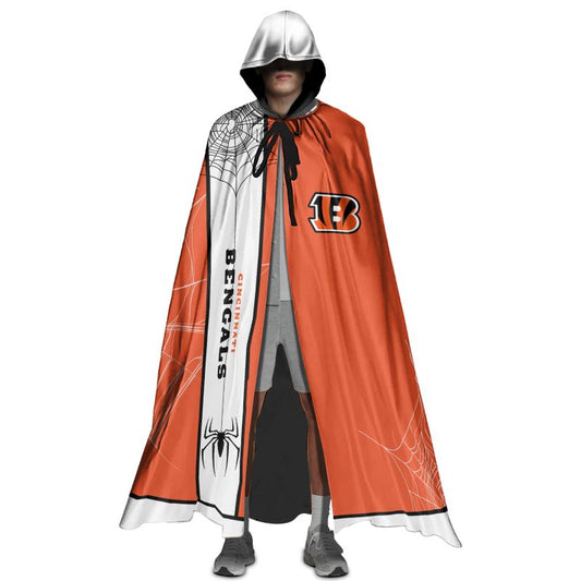 Cincinnati Bengals Cowebs Pattern Halloween Limited Edition All-Over Print Halloween Cloak
