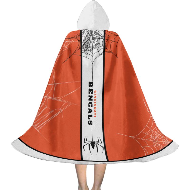 Cincinnati Bengals Cowebs Pattern Halloween Limited Edition All-Over Print Halloween Cloak