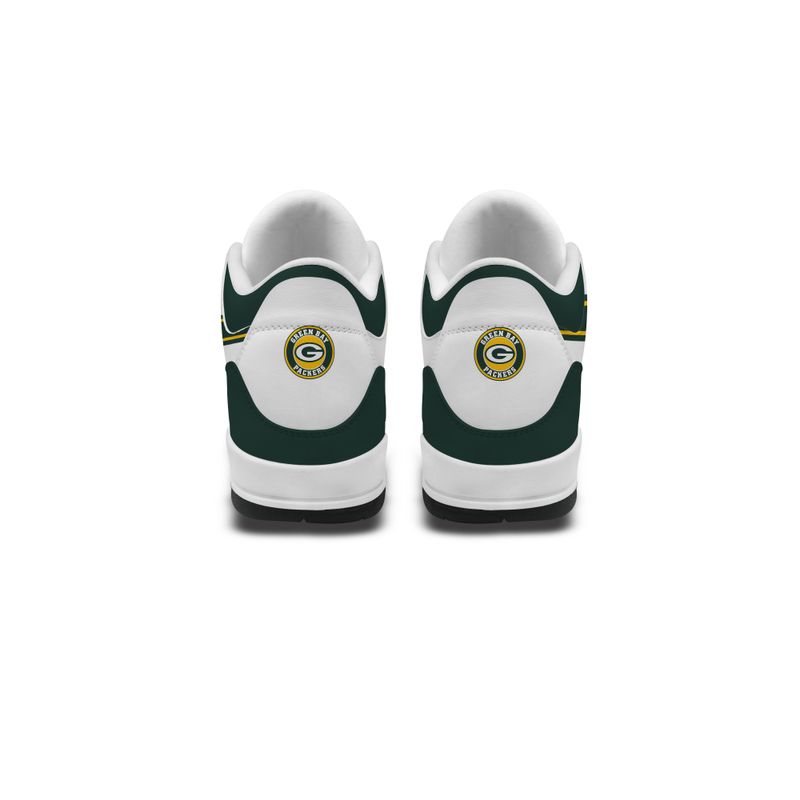 Green Bay Packers Basic White Genuine Leather JD03 Shoes Men and Women AZBTAJ3000069