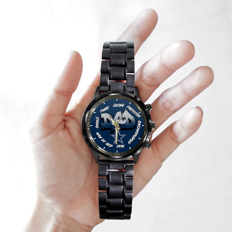 Dallas Cowboys Limited Edition Black Stainless Steel Watch For Father’s Day AZBTWA000003