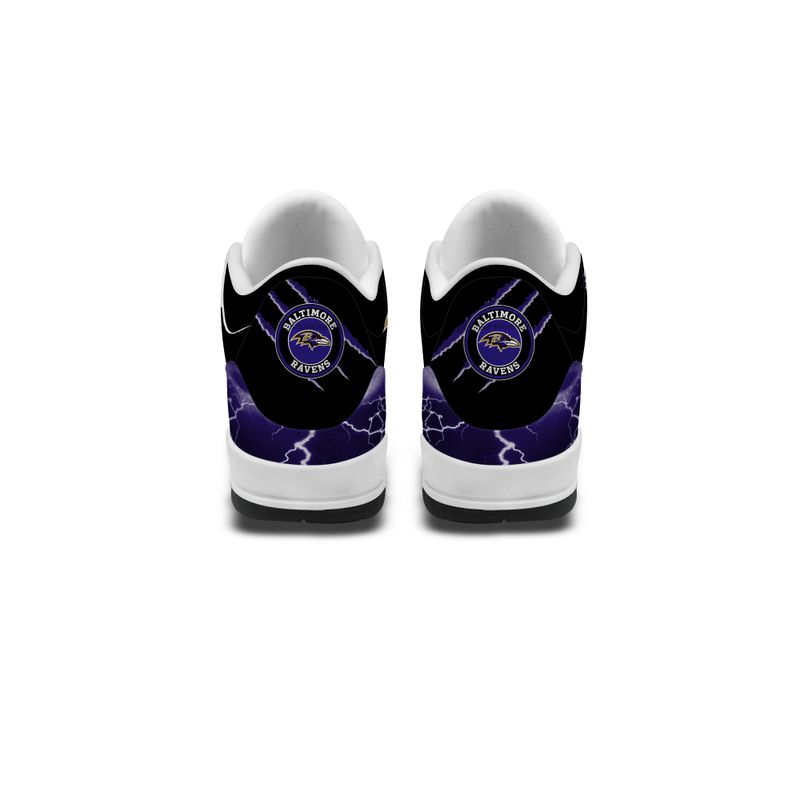 Baltimore Ravens  Basic Leather JD03 Shoes Men and Women AZBTAJ3000165