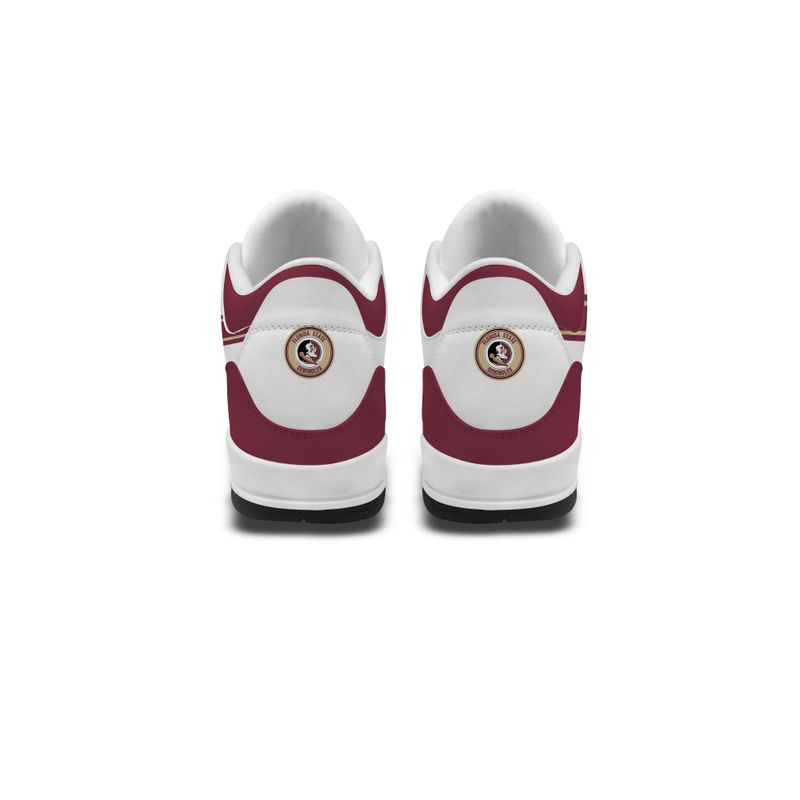 Florida State Seminoles Basic White Genuine Leather JD03 Shoes Men and Women AZBTAJ3000052