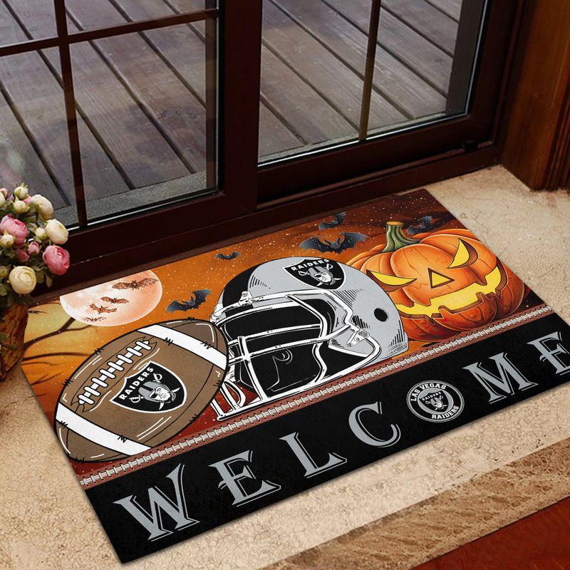 Las Vegas Raiders Halloween Doormat New Collection AZBTDM000011