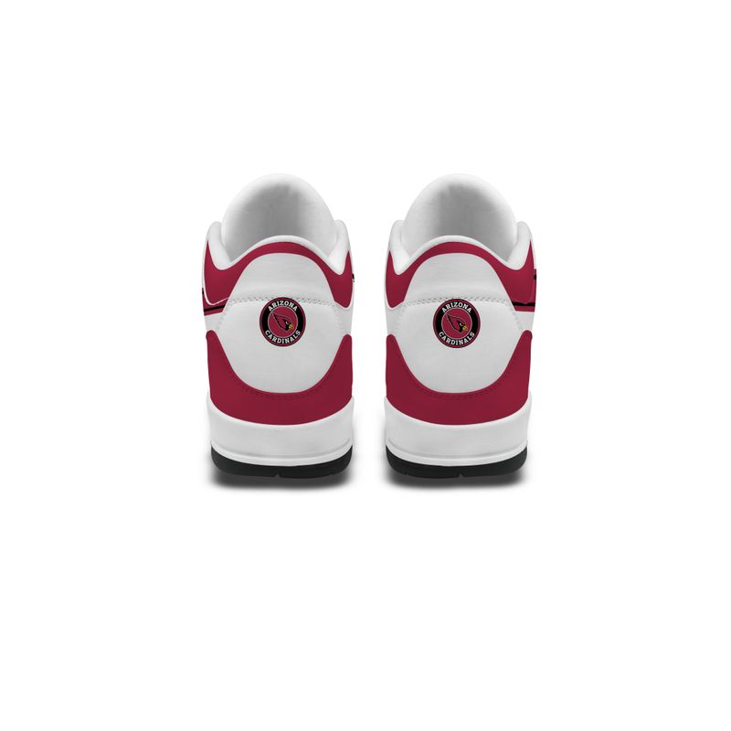 Arizona Cardinals Basic White Genuine Leather JD03 Shoes Men and Women AZBTAJ3000140