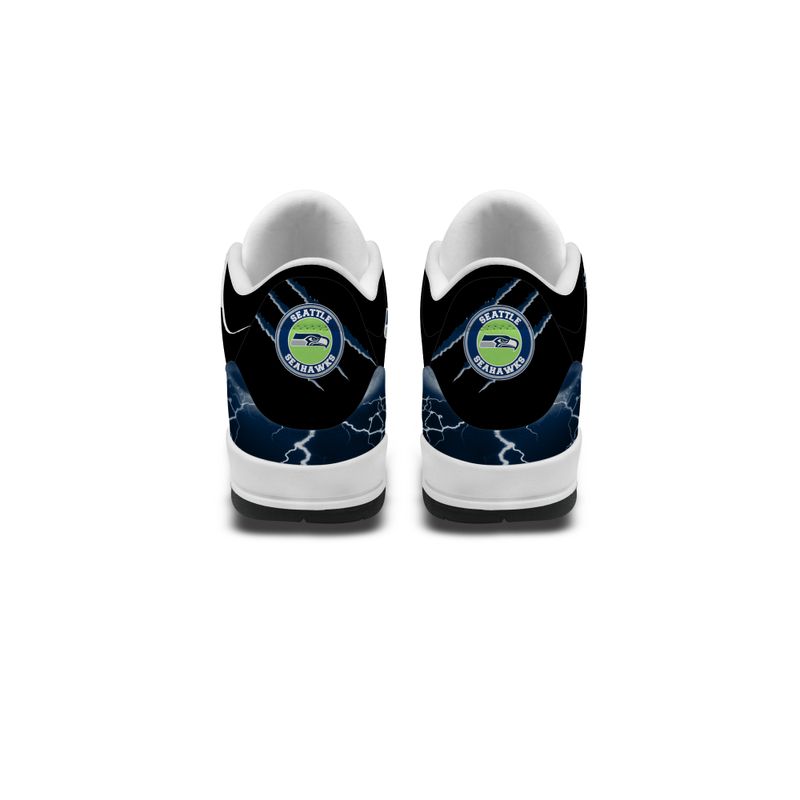 Seattle Seahawks Basic Leather JD03 Shoes Men and Women AZBTAJ3000214
