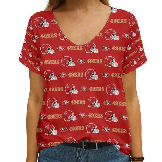 San Francisco 49ers V-neck Women T-shirt