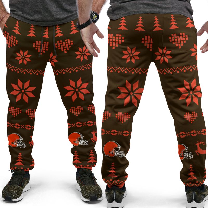 Cleveland Browns Christmas Patterns Hoodie and Joggers