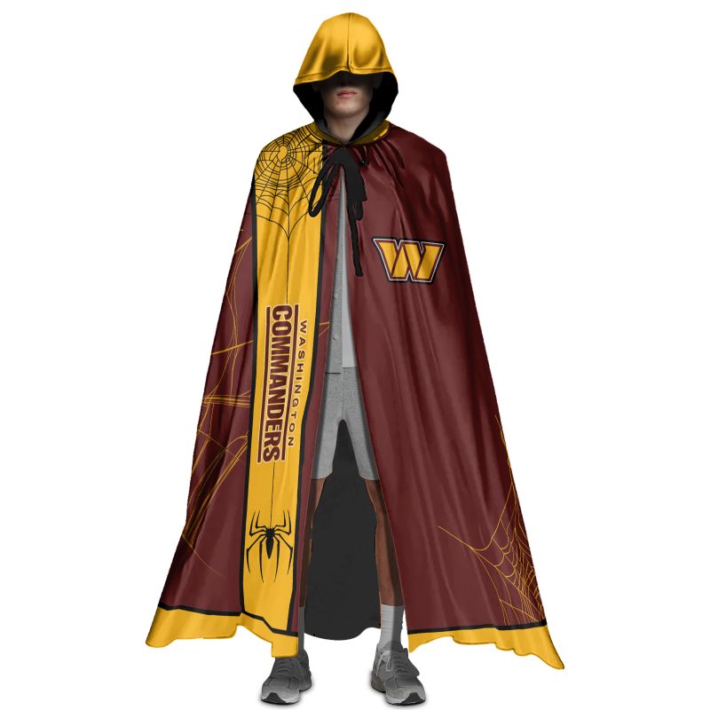 Washington Commanders Cowebs Pattern Halloween Limited Edition All-Over Print Halloween Cloak