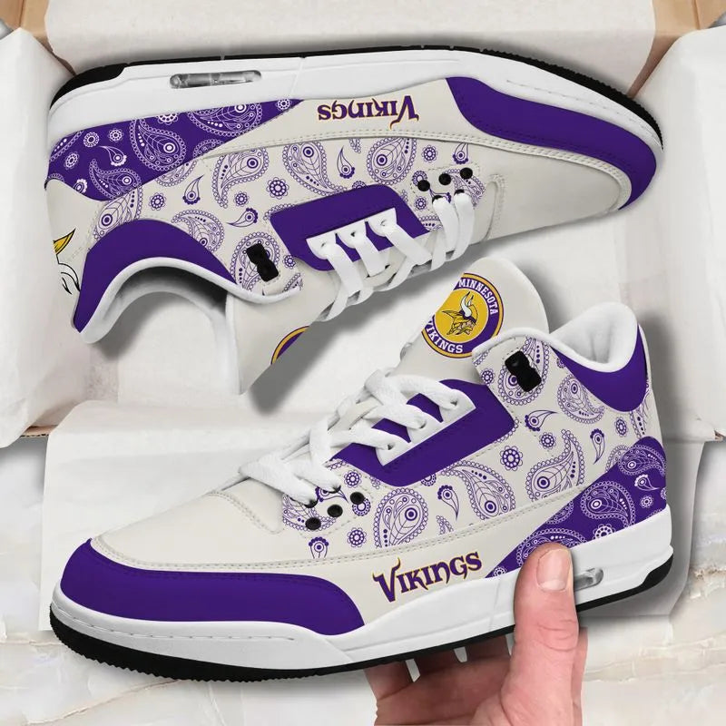 Minnesota Vikings  Basic Leather JD03 Shoes Men and Women AZBTAJ3000198