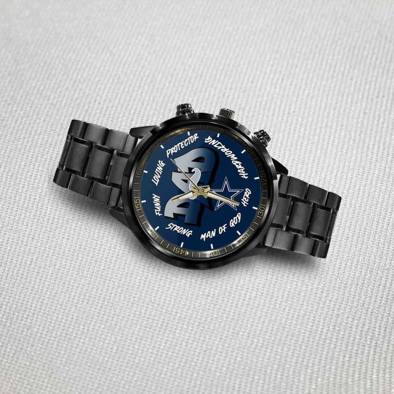 Dallas Cowboys Limited Edition Black Stainless Steel Watch For Father’s Day AZBTWA000003