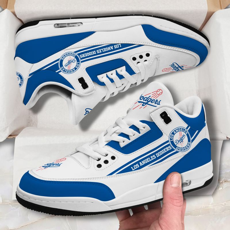 Los Angeles Dodgers Basic White Genuine Leather JD03 Shoes Men and Women AZBTAJ3000061
