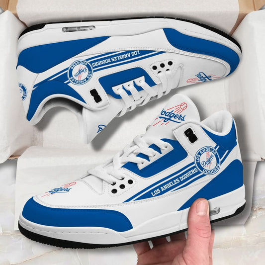 Los Angeles Dodgers Basic White Genuine Leather JD03 Shoes Men and Women AZBTAJ3000061