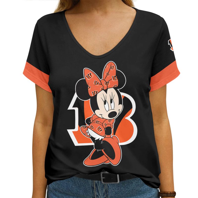 Cincinnati Bengals V-neck Women T-shirt