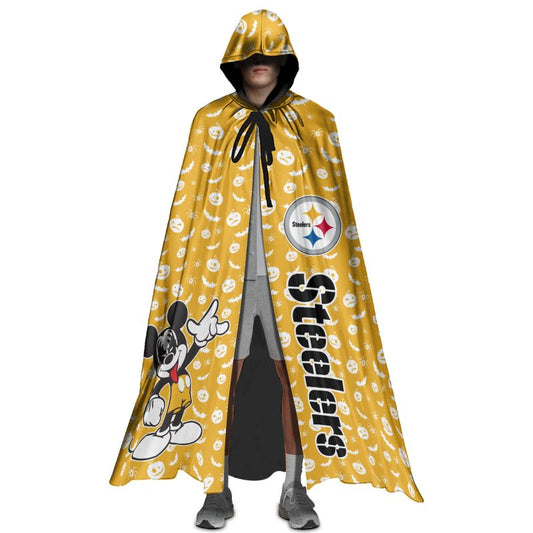 Pittsburgh Steelers MM Pattern Halloween Limited Edition All-Over Print Halloween Cloak
