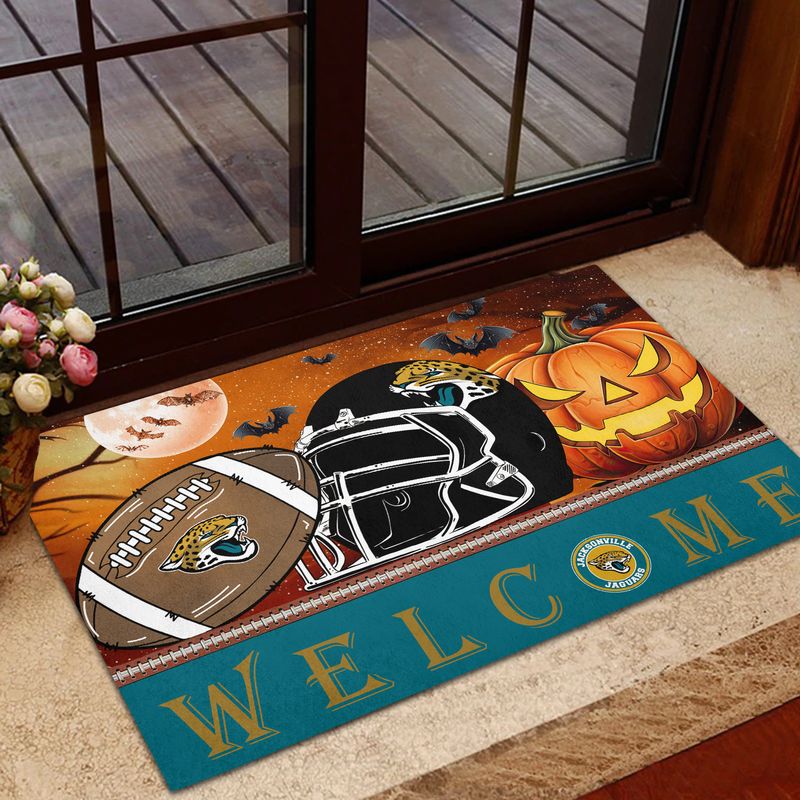 Jacksonville Jaguars Halloween Doormat New Collection AZBTDM000021