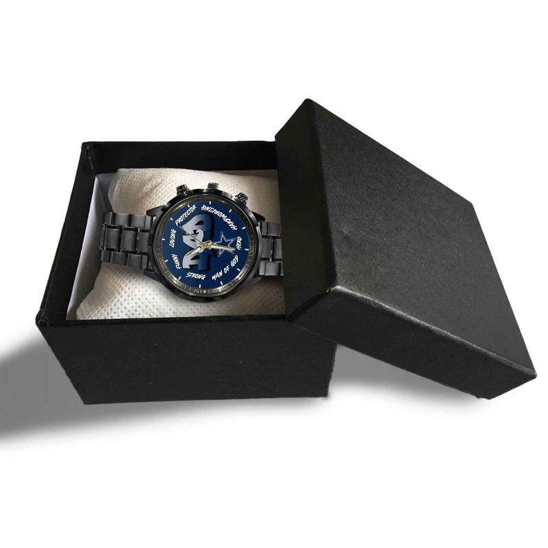Dallas Cowboys Limited Edition Black Stainless Steel Watch For Father’s Day AZBTWA000003