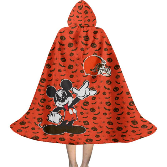 Cleveland Browns MM Pattern Halloween Limited Edition All-Over Print Halloween Cloak