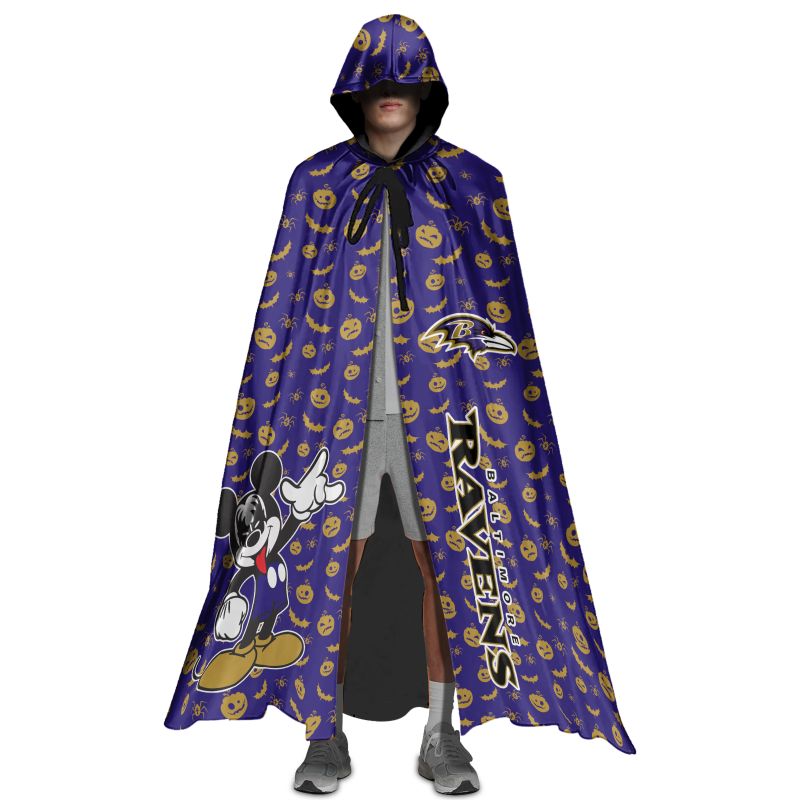 Baltimore Ravens MM Pattern Halloween Limited Edition All-Over Print Halloween Cloak