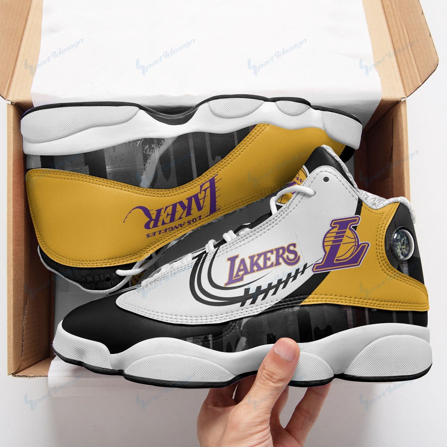 Los Angeles Lakers Air JD13 Sneakers 463