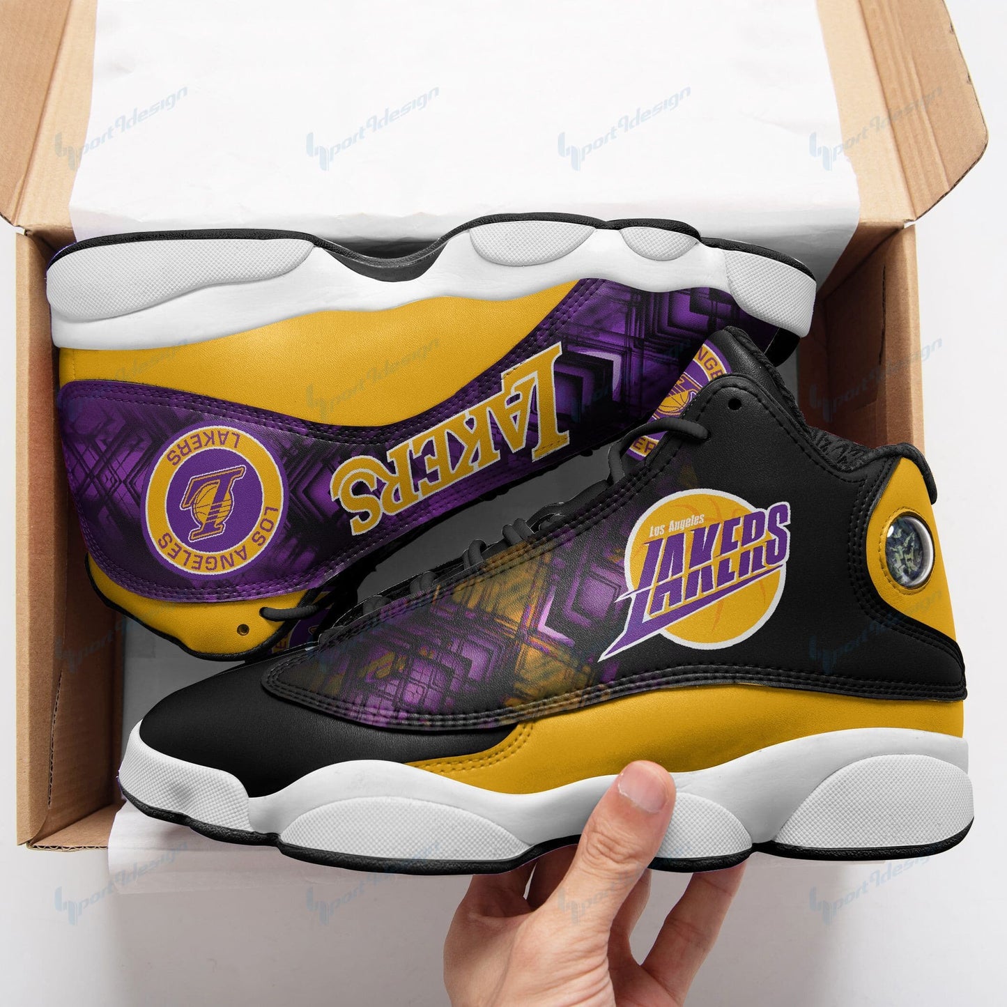 Los Angeles Lakers Air JD13 Sneakers 589