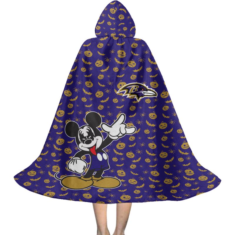 Baltimore Ravens MM Pattern Halloween Limited Edition All-Over Print Halloween Cloak