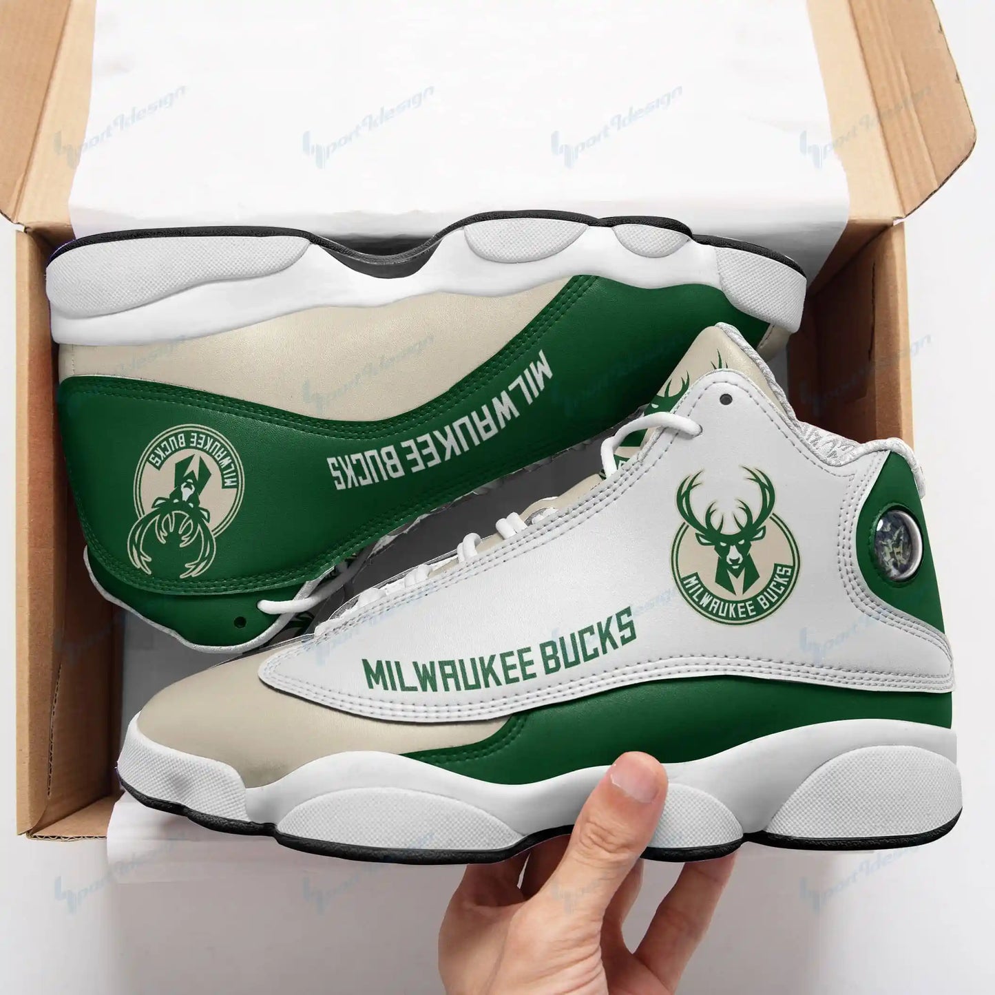 Milwaukee Bucks Air JD13 Sneakers 076