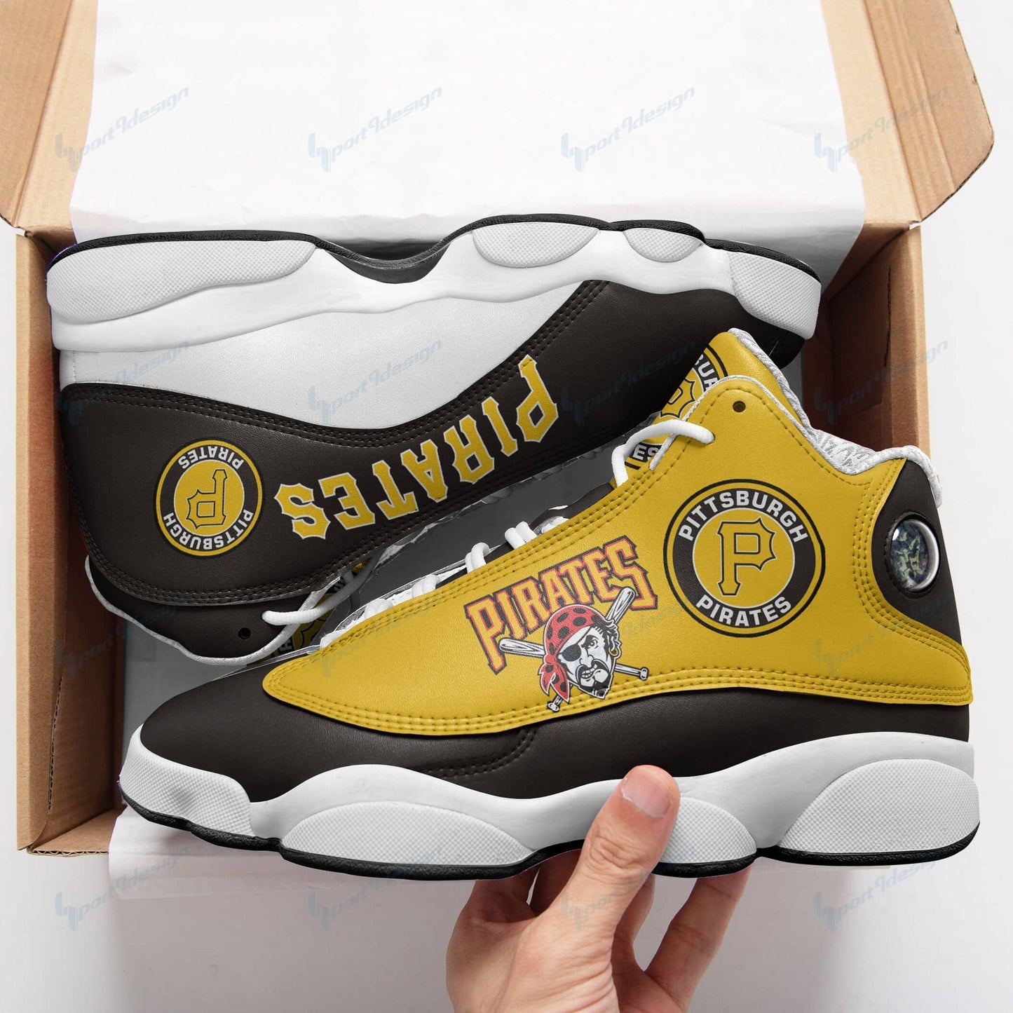 Pittsburgh Pirates Air JD13 Sneakers 043
