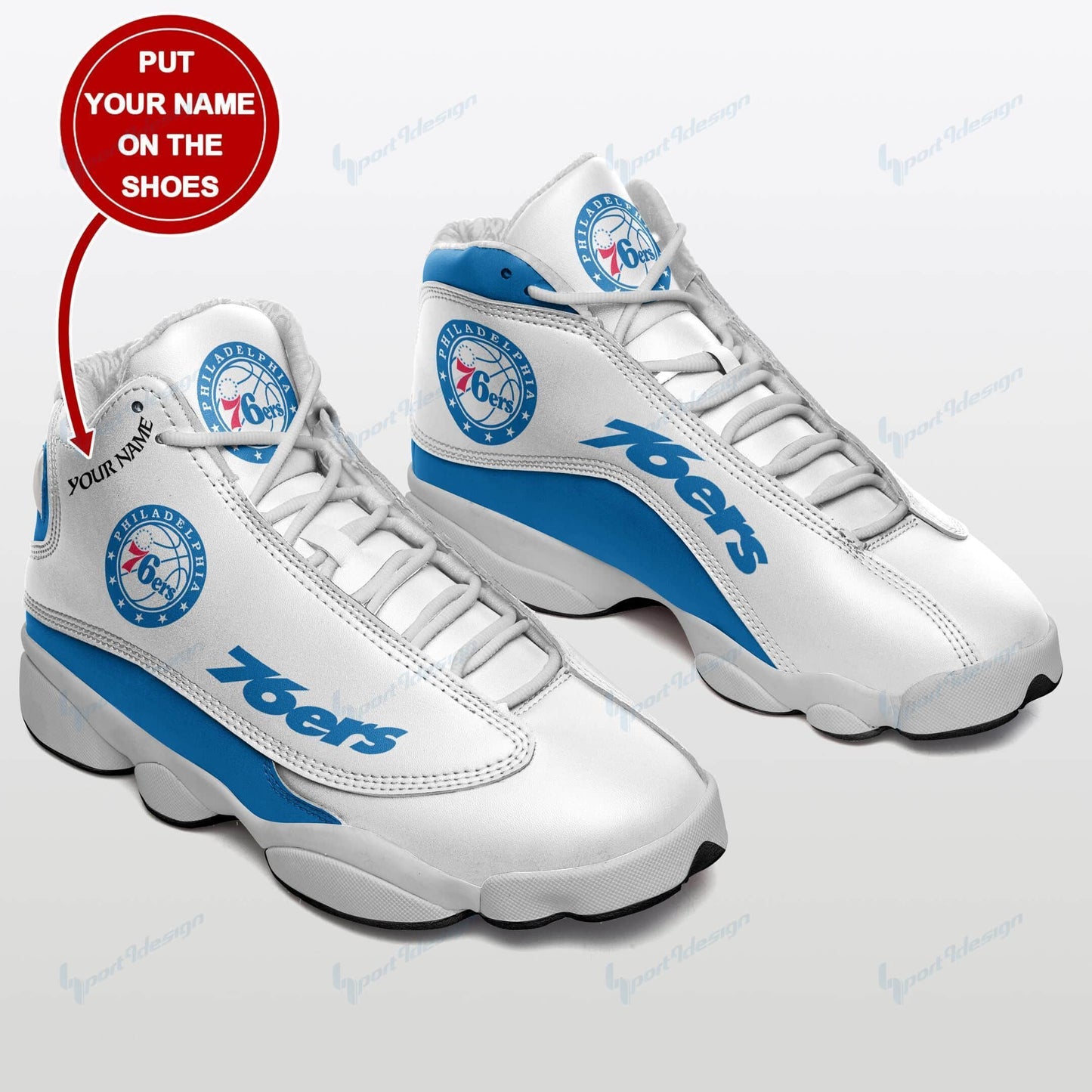 Philadelphia 76ers Personalized Air JD13 Sneakers 072