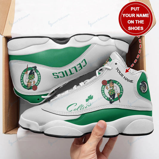 Boston Celtics Personalized Air JD13 Sneakers 032