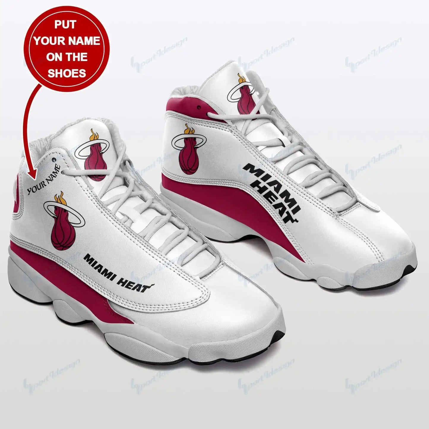 Miami Heat Personalized Air JD13 Sneakers 069